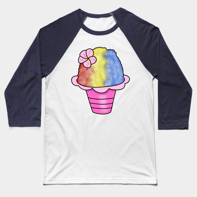 Hawaiian shaved ice witha flower Baseball T-Shirt by Becky-Marie